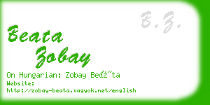 beata zobay business card